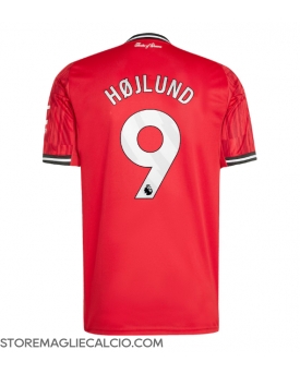 Manchester United Rasmus Hojlund #9 Maglia Gara Casa Repliche 2025-26